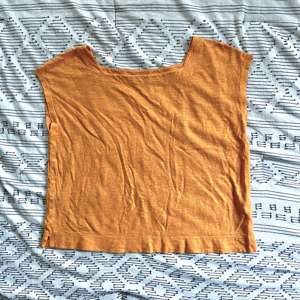 Eileen Fisher Hemp Organic Cotton Boxy Blouse S